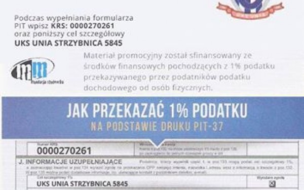 WSPARCIE UNII - 1% PODATKU